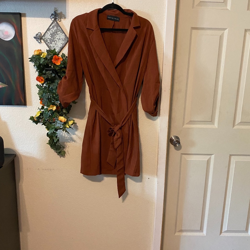 Brown Jacket Shop The Trends 1X, (NWOT) - Picture 6 of 9